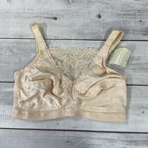 Trulife Naturalwear Mastectomy Bra Womens 36DD Nude Cami Style Wireless 4019